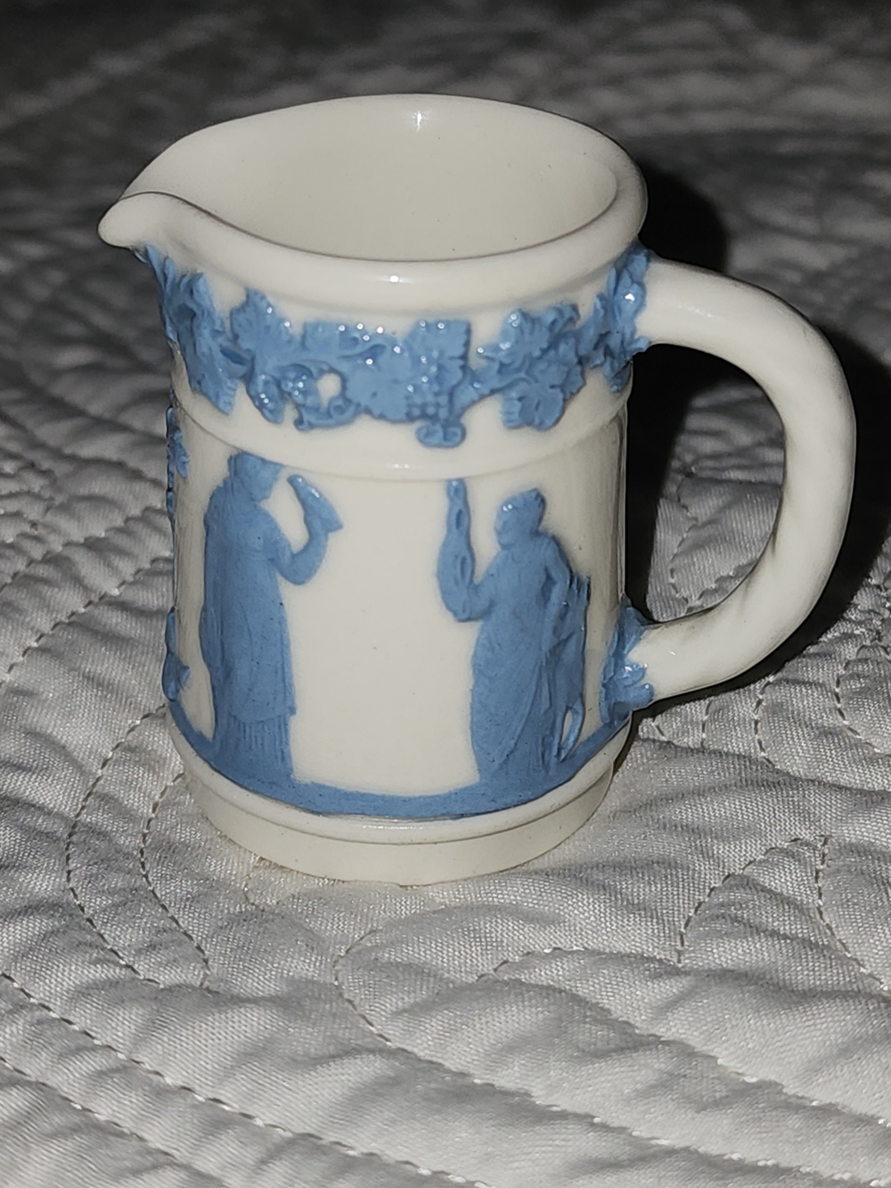 Wedgwood Blue and White Jasperware Mini Pitcher
